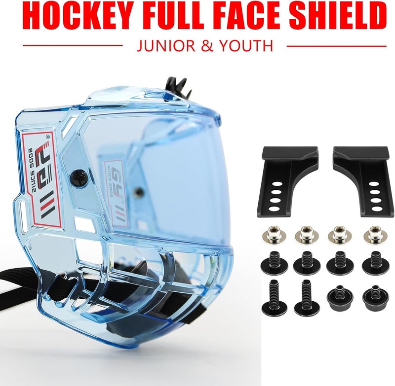 GY Hockey Full Shield Visor Junior Ice Hockey Helmet Full Face Protection Visor Youth Anti-Scratch/Anti-Fog - Image 5